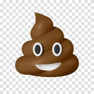 3D Poop Emoji humorous and playful graphic transparent png image
