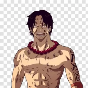 Ace One Piece PNG Powerful Anime Character Transparent