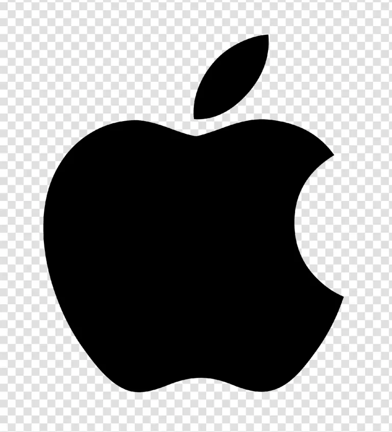 Apple Logo Iconic Tech Brand Symbol PNG Transparent Representation of Innovation and Design
