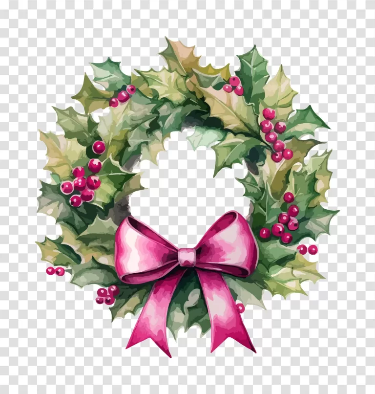 Christmas Ornament Wreath PNG Festive Holiday Decor Transparent Image