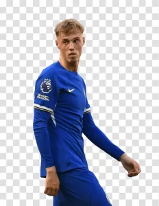 Cole Palmer talented footballer associated with Chelsea transparent png image