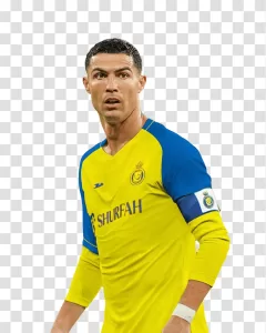 Cristiano Ronaldo renowned footballer with Al Nassr transparent png image