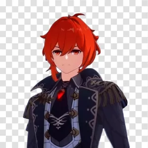 Diluc prominent character from Genshin Impact transparent png