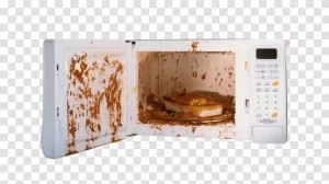 Dirty Microwave PNG Messy Kitchen Appliance Transparent