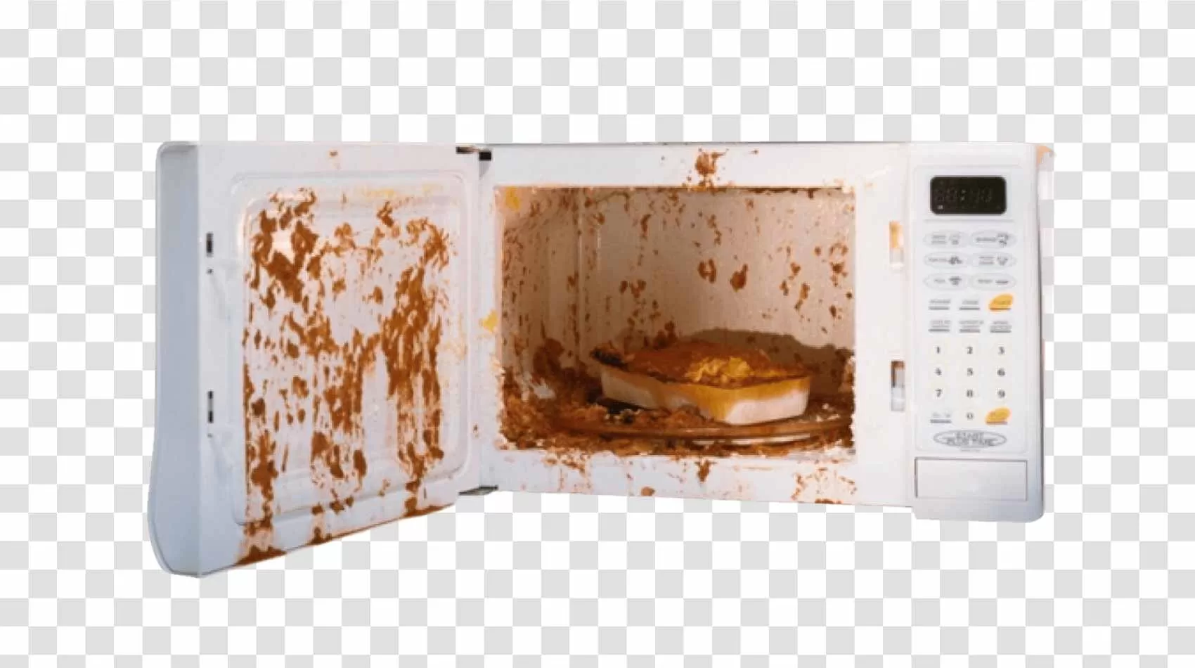 Dirty Microwave PNG Messy Kitchen Appliance Transparent