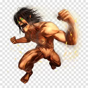 Eren Yeager Titan PNG Powerful Titan Form Transparent