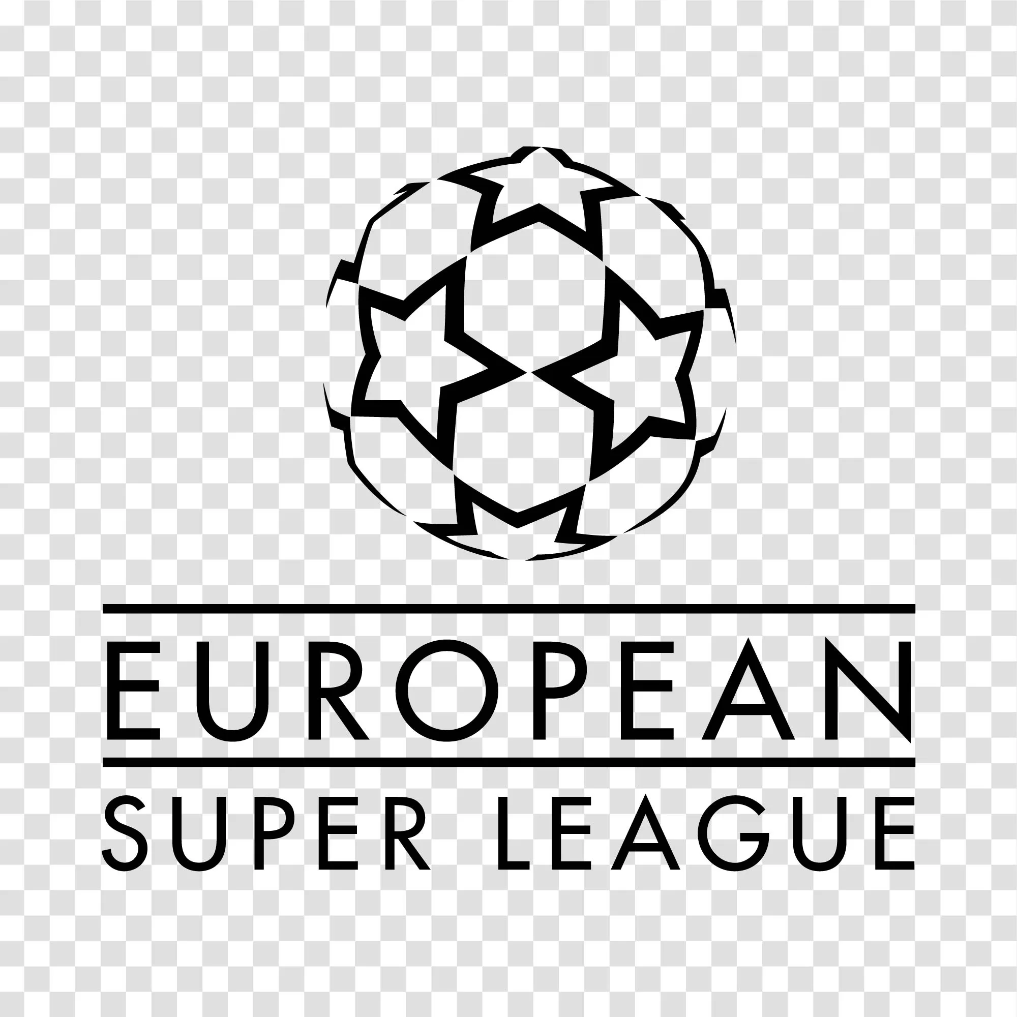 European Super League logo proposed football competition emblem transparent png