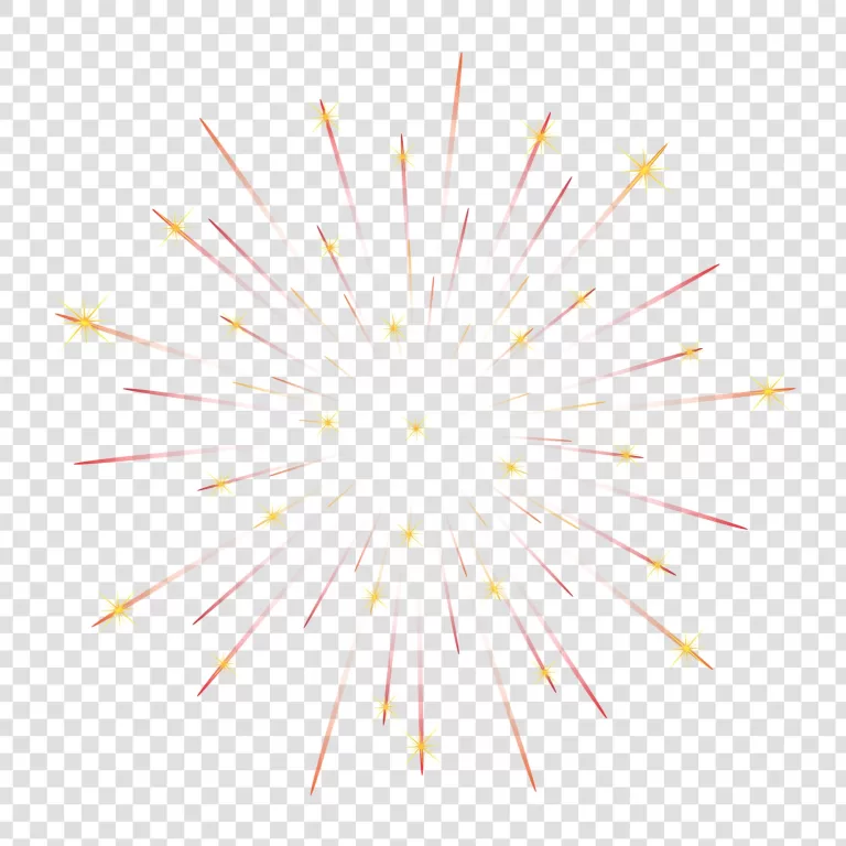 Firework Dazzling Burst of Colors PNG Transparent Vibrant and Festive Display