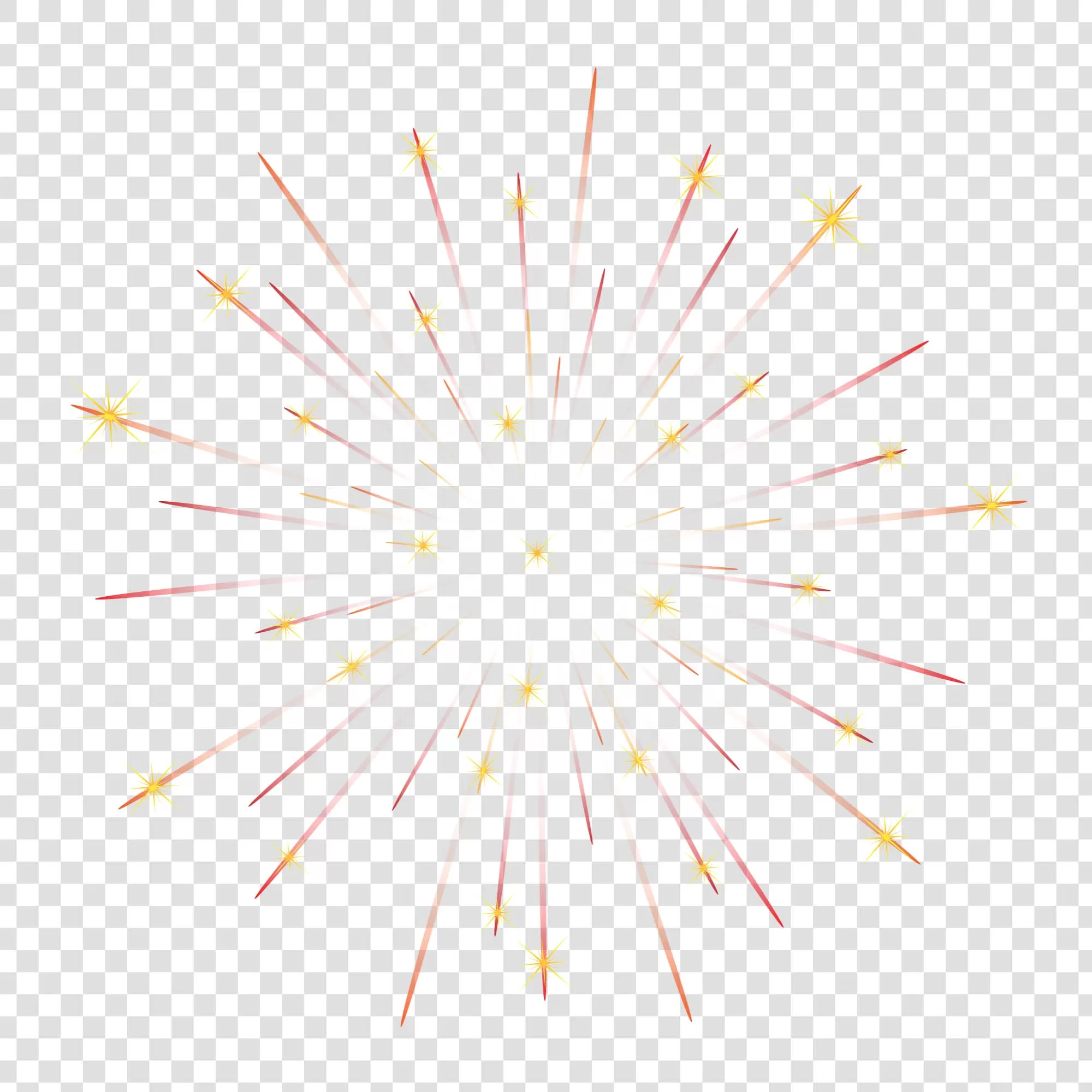Firework Dazzling Burst of Colors PNG Transparent Vibrant and Festive Display