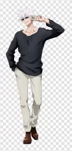 Gojo Satoru Jujutsu Kaisen Character PNG Transparent Powerful Sorcerer Anime Icon Charismatic Teacher