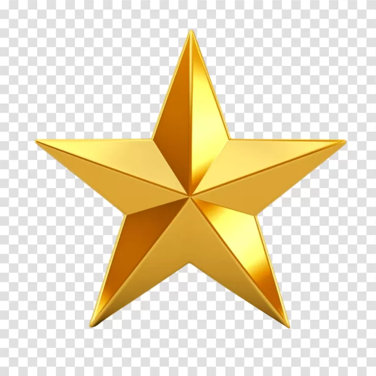 Golden Star radiant and elegant symbol transparent png