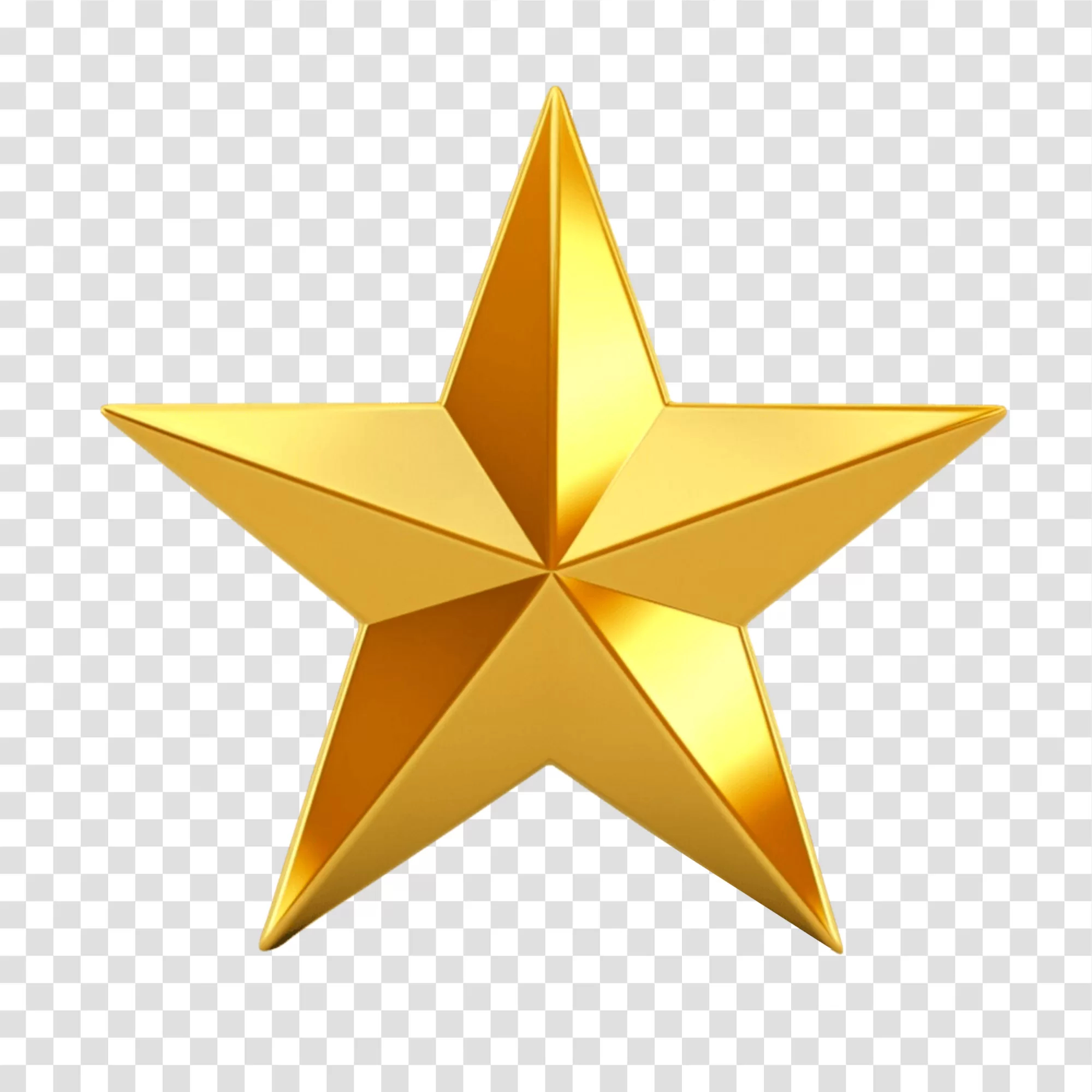 Golden Star radiant and elegant symbol transparent png