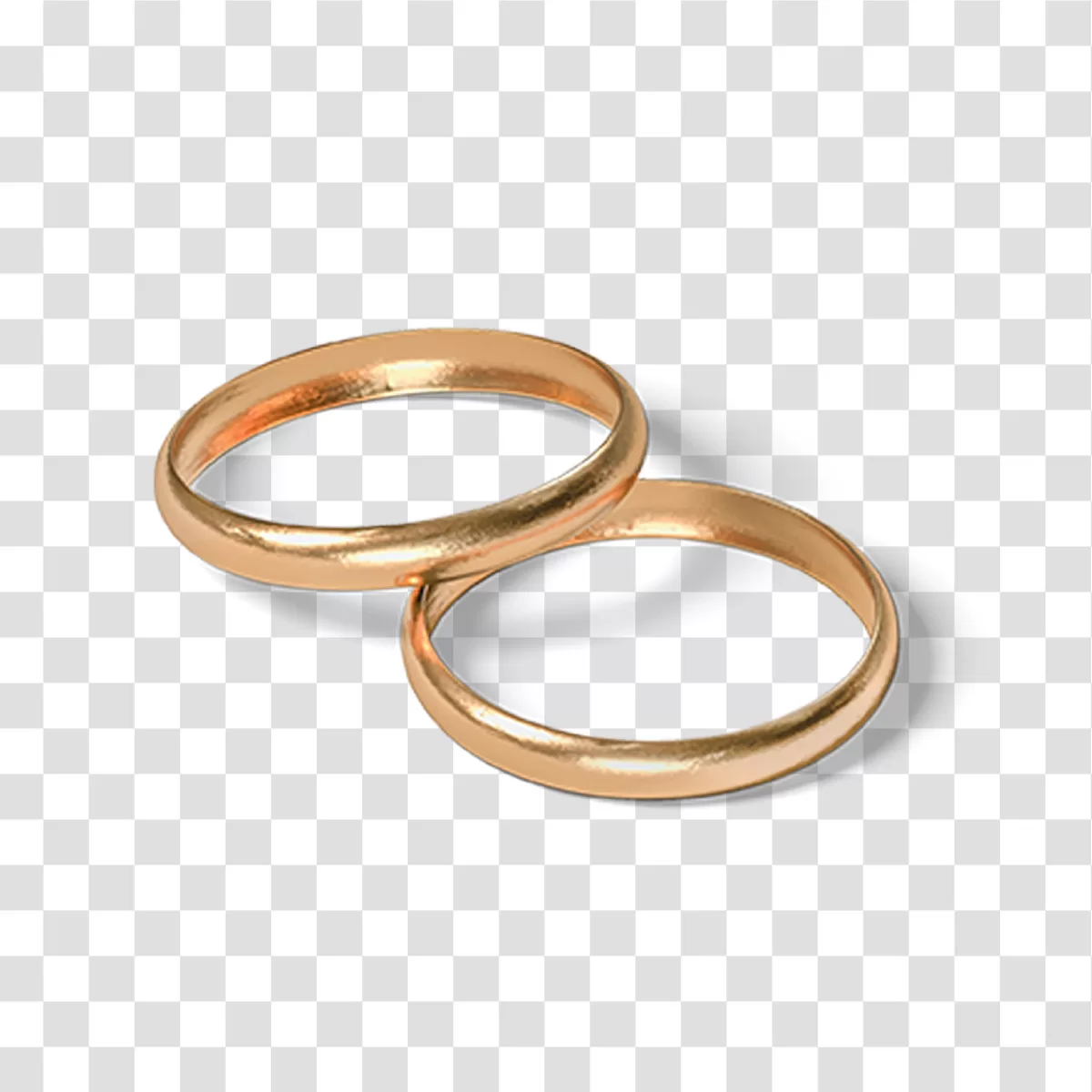 Golden Wedding Rings Transparent PNG Download for Weddings