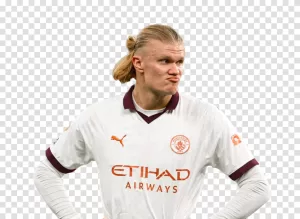 Haaland striker footballer with Manchester City transparent png image