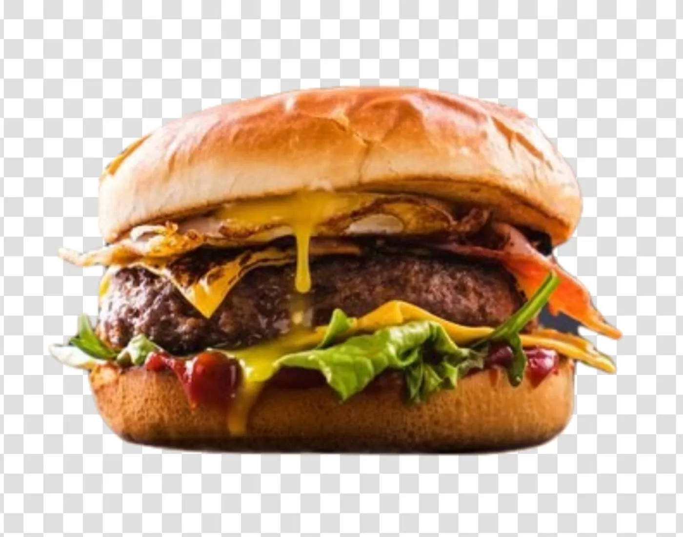 Hamburger Delicious Fast-Food Item PNG Transparent Mouth-Watering Appetizing