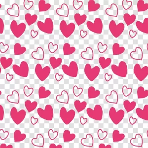 Hearts Seamless Pattern design transparent png image