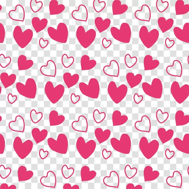 Hearts Seamless Pattern design transparent png image