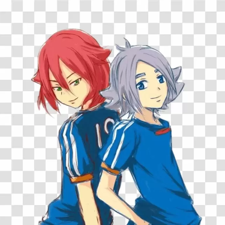 Hiroto and Fubuki Inazuma Eleven PNG Soccer Duo Transparent