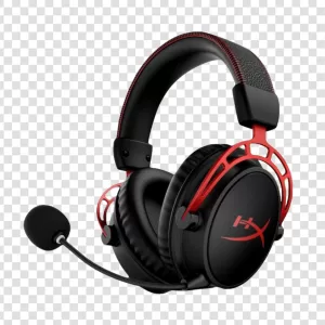 HyperX Cloud Alpha Wireless Gaming Headset PNG Transparent Sleek Design Advanced Technology