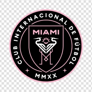 Inter Miami CF Soccer Club Emblem PNG Transparent Vibrant Spirit Competitive Energy Messi