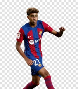 Lamine Yamal talented footballer of FC Barcelona midfield sensation transparent png