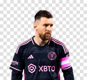 Lionel Messi with Inter Miami football legend transparent png image