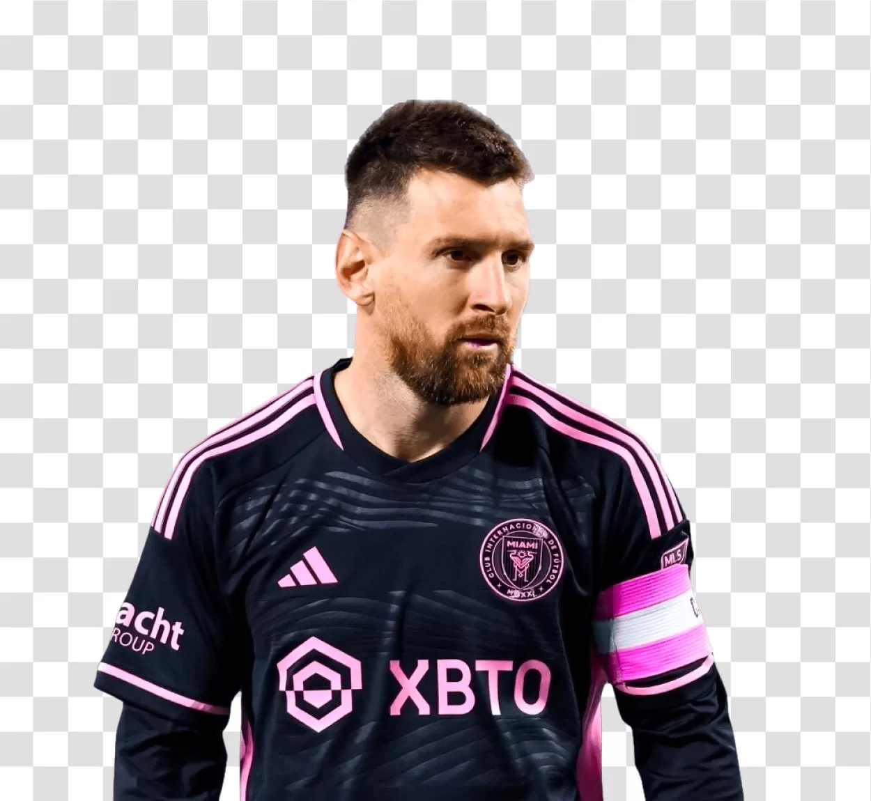 Lionel Messi With Inter Miami, Football Legend, Transparent Png Image 