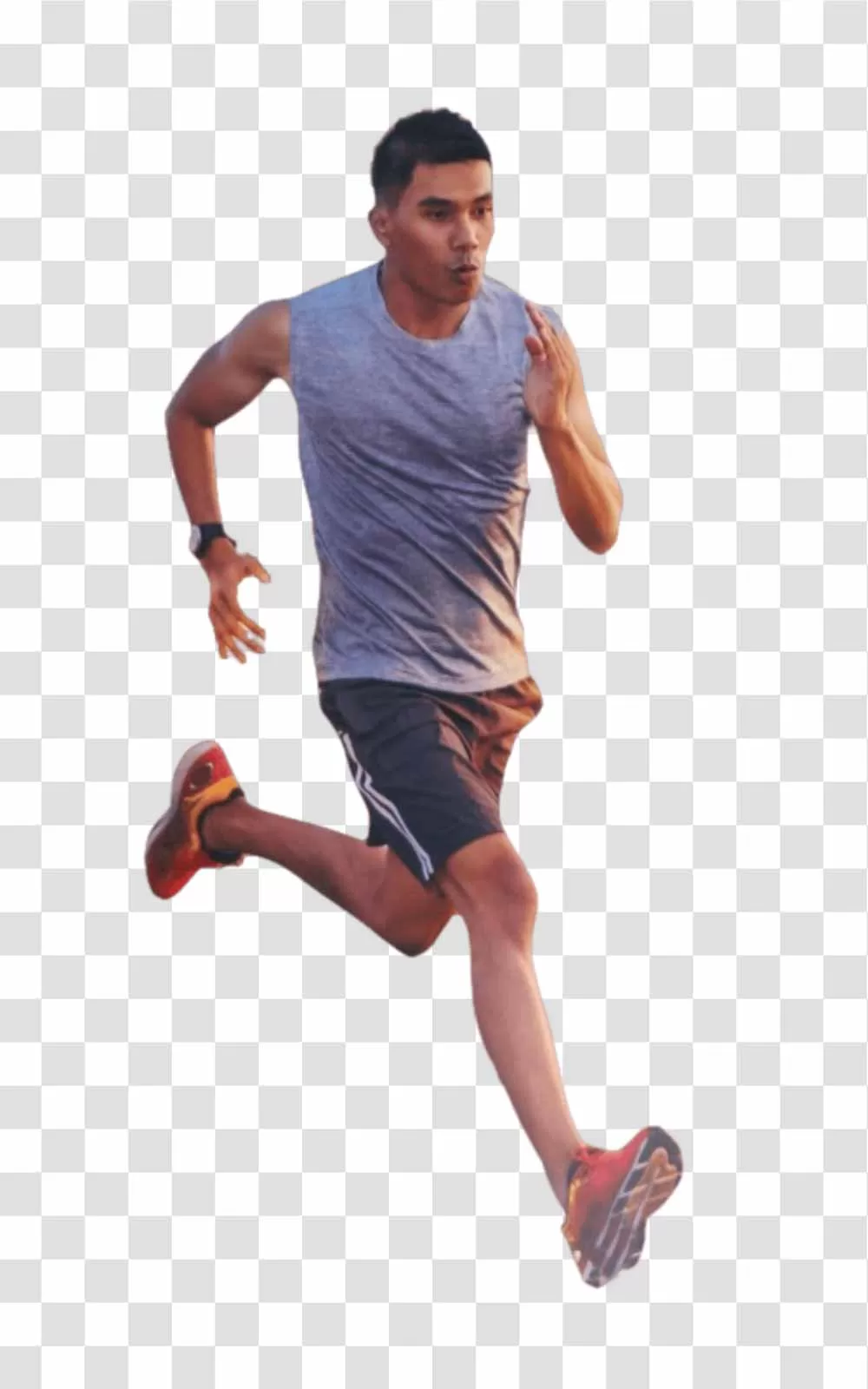 Man Running Sprinting PNG Dynamic Fitness Lifestyle Transparent