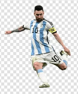 Messi Shooting Football Legend in Action PNG Transparent Goal-Scoring Moment Sports Excellence