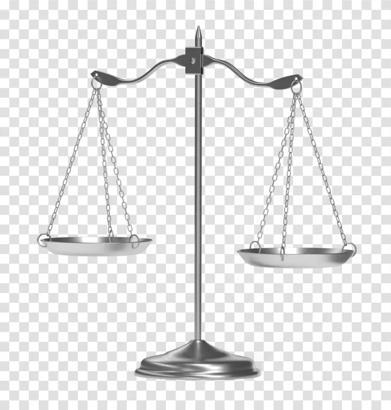Metallic Justice Balance representation of legal equilibrium transparent png