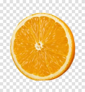 Orange vibrant citrus fruit refreshing and juicy transparent png