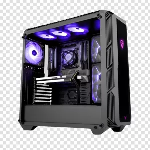 PC Gaming Case Sleek Computer Chassis PNG Transparent Stylish Design Functionality