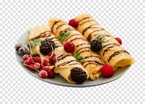 Pancakes with Chocolate PNG Sweet Breakfast Treat Transparent