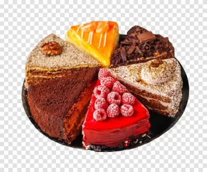 Pieces of Cake PNG Delectable Dessert Delights Transparent