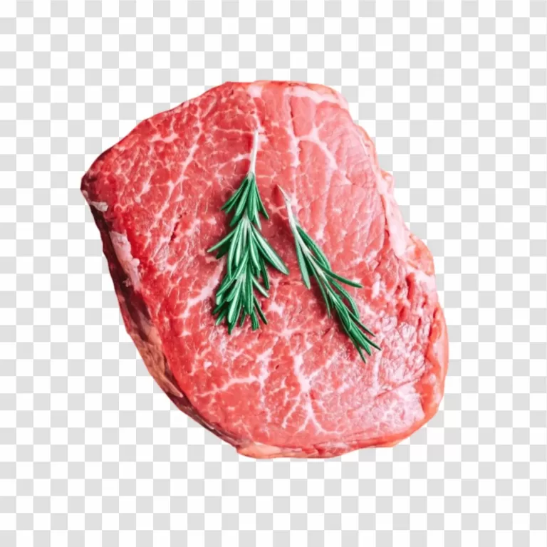 Raw Beef Steak Rosemary PNG Culinary Delight Transparent