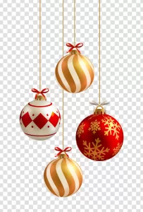Realistic Christmas Season Ornaments High-Quality PNG Images Festive Decorations