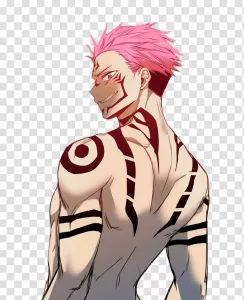 Ryomen Sukuna Fearsome Curse from Jujutsu Kaisen PNG Transparent Dark and Menacing Aura