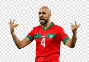 Sofyan Amrabat, footballer associated with Manchester United, transparent png image Sofyan Amrabat footballer associated with Manchester United transparent png image