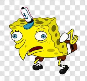 SpongeBob Meme Mocking Humorous Reaction Image PNG Transparent Internet Meme Template