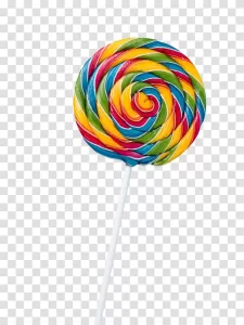 Sweet Swirl Candy Lollipop PNG Colorful Swirl Transparent