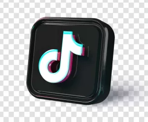 TikTok 3D Logo PNG Transparent Dynamic and Engaging Modern Design