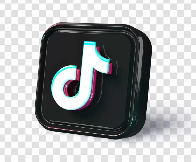 TikTok 3D Logo PNG Transparent Dynamic and Engaging Modern Design