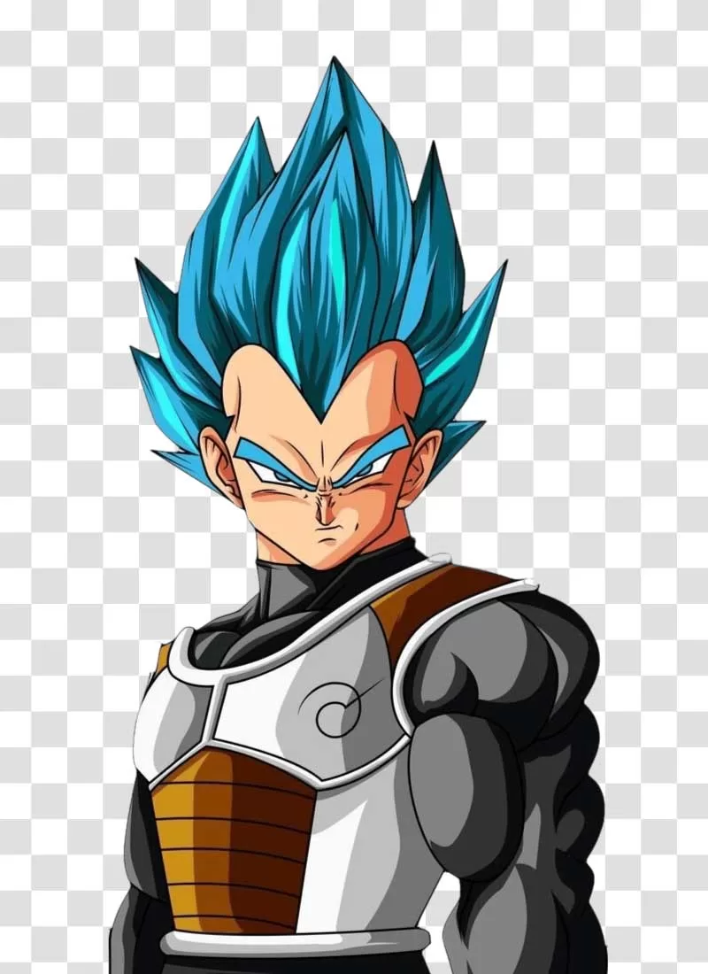 Vegeta Blue Powerful Saiyan from Dragon Ball Super PNG Transparent Intense and Formidable Super Saiyan Blue