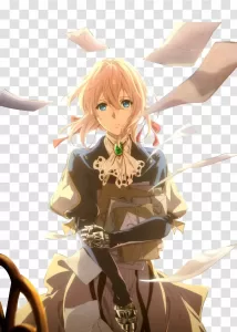 Violet Evergarden PNG Elegant and Emotional Anime Character Transparent