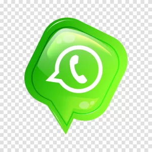 WhatsApp Logo distinctive emblem of the messaging platform transparent png image