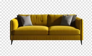 Yellow Sofa PNG, Vibrant and Stylish Furniture, Transparent Yellow Sofa PNG Vibrant and Stylish Furniture Transparent