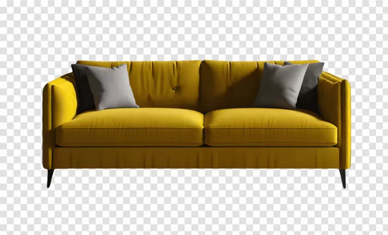 Yellow Sofa PNG Vibrant and Stylish Furniture Transparent