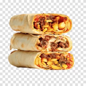 shawarma traditional street food Middle Eastern cuisine sliced meat wrap transparent png