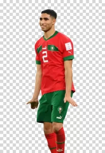 Achraf Hakimi, celebration, Morocco vs Spain, World cup, transparent PNG image Achraf Hakimi celebration Morocco vs Spain World cup transparent PNG image