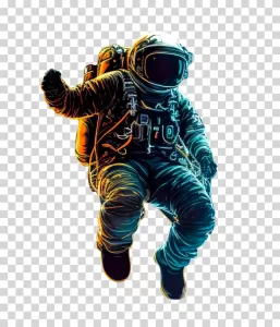 Astronaut explorer of outer space transparent PNG image